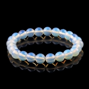 Opal - Opalit armbånd. Elastisk. 66 mm